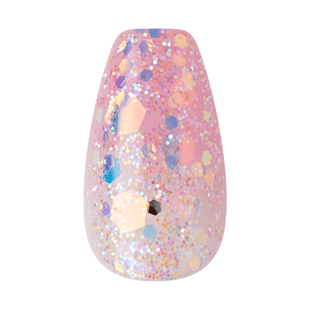 Impress Premium No Glue Fake Press On Nails - Portal | 3D & Jewel Design,  Purple, Medium, Coffin, Manicure