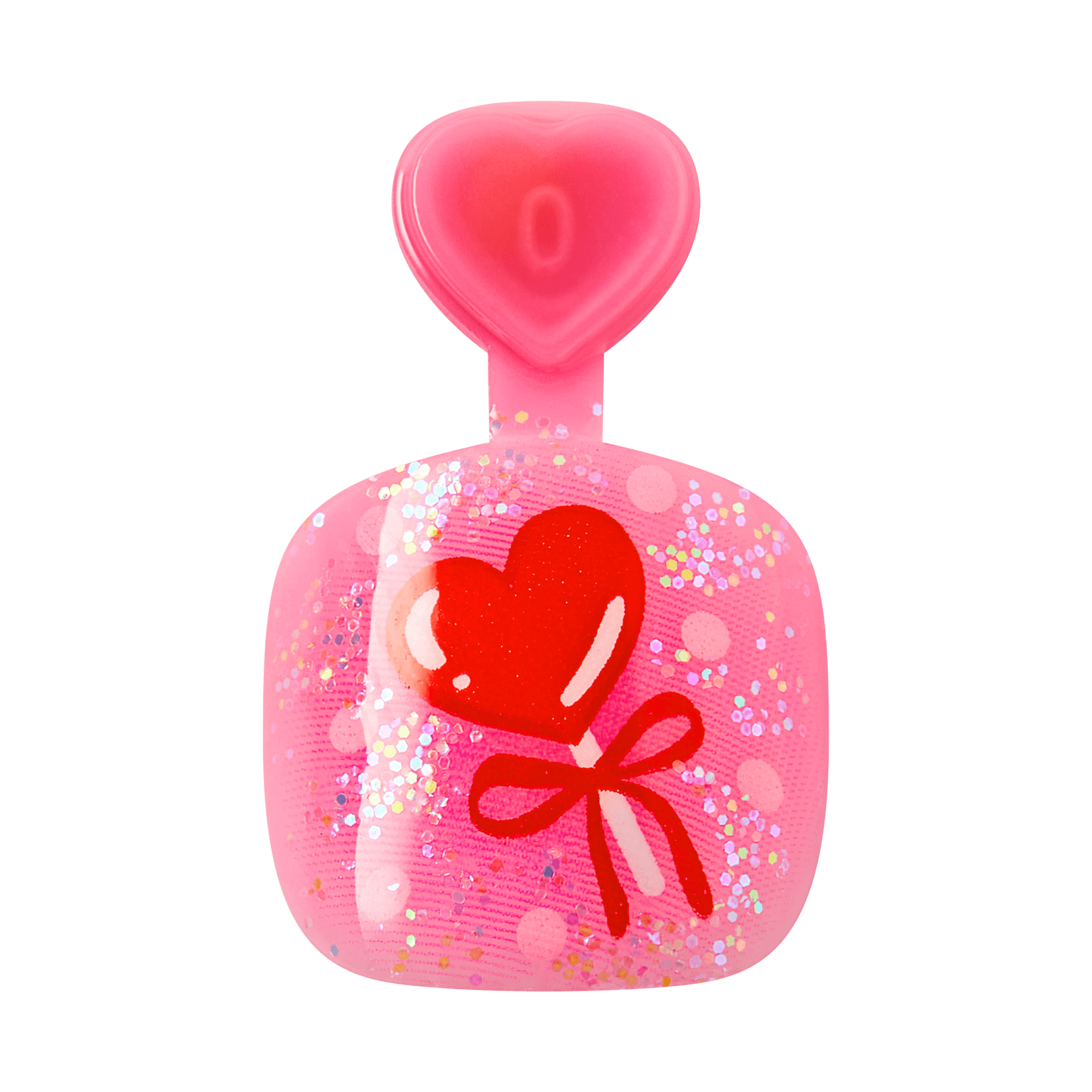 Impress Kids No Glue Fake Press On Nails - Candy Heart | Design, Red & Pink, Kids, Squoval, Manicure