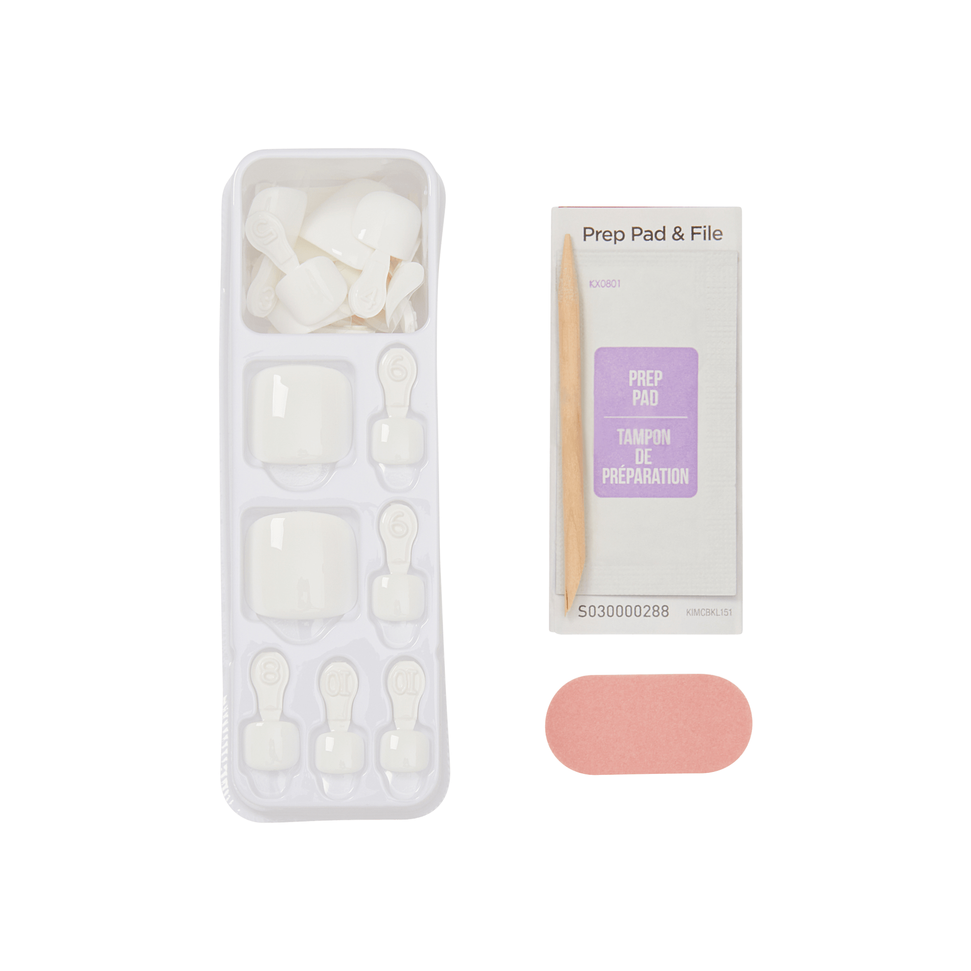 Impress Color No Glue Fake Press On Toenails - Feel The Beat | Solid, White, Short, Squoval, Pedicure