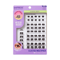Impress Falsies Pre-Glued False Eyelashes Multipack - Classic Wispy | 50 Lash Clusters, 8mm-14mm