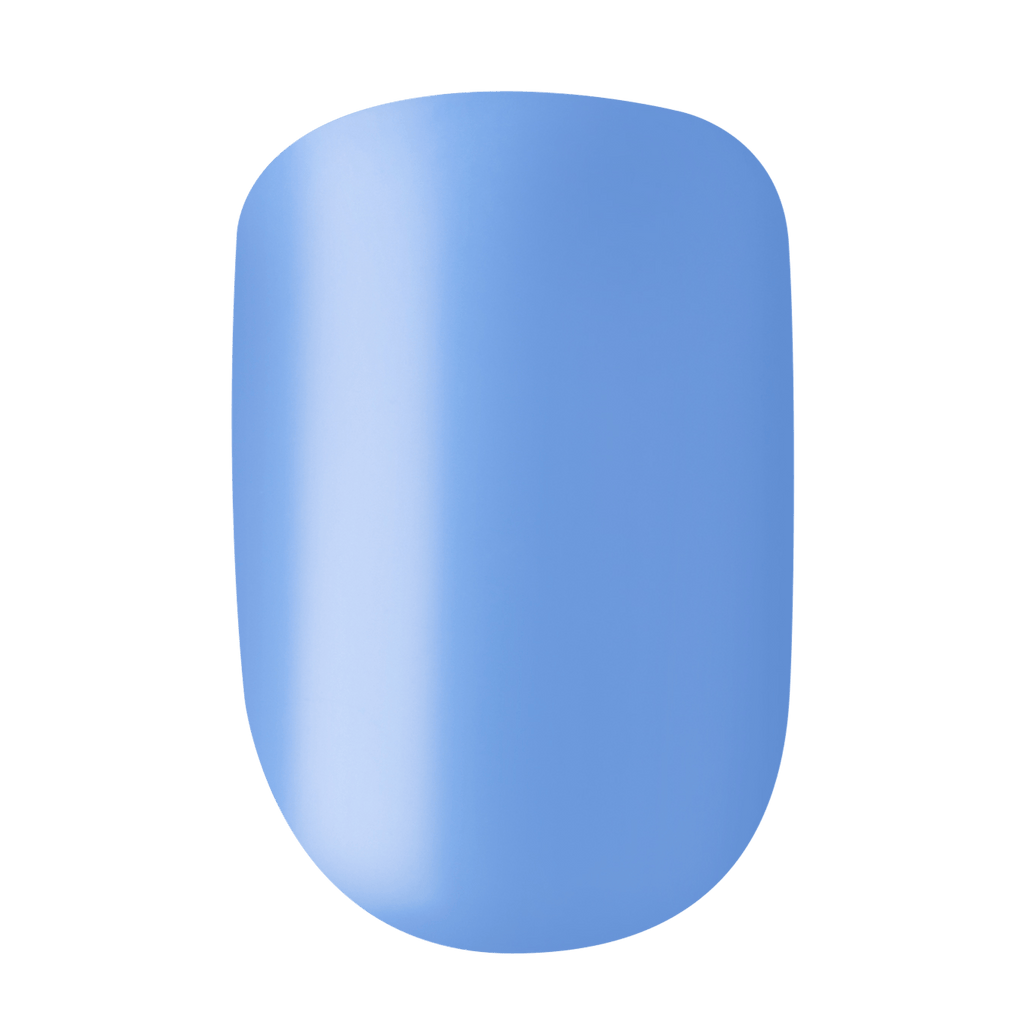 Impress Color No Glue Fake Press On Nails - Baby Why So Blue | Solid, Blue, Short, Squoval, Manicure