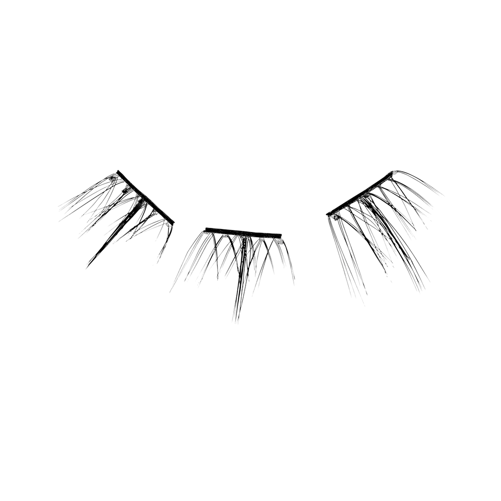 Impress Falsies Pre-Glued False Eyelashes Minipack - Modern | 12 Lash Clusters, With Mini Applicator, 12mm-14mm