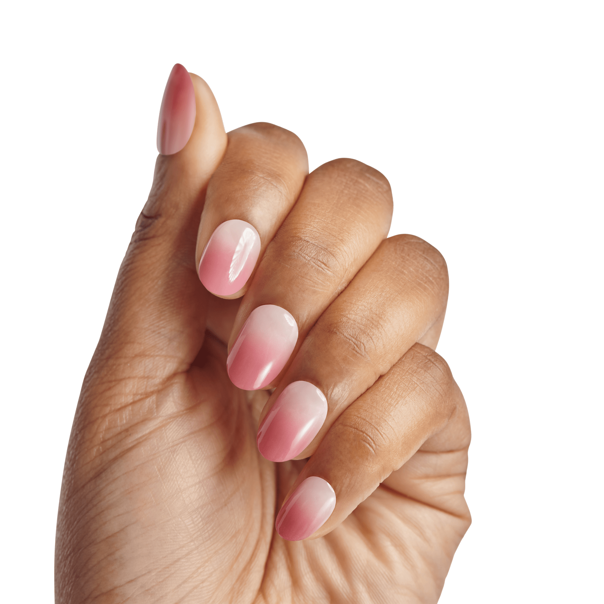 Impress Color No Glue Fake Press On Nails - Beat The Heat | Design, Pink, Short, Oval, Manicure