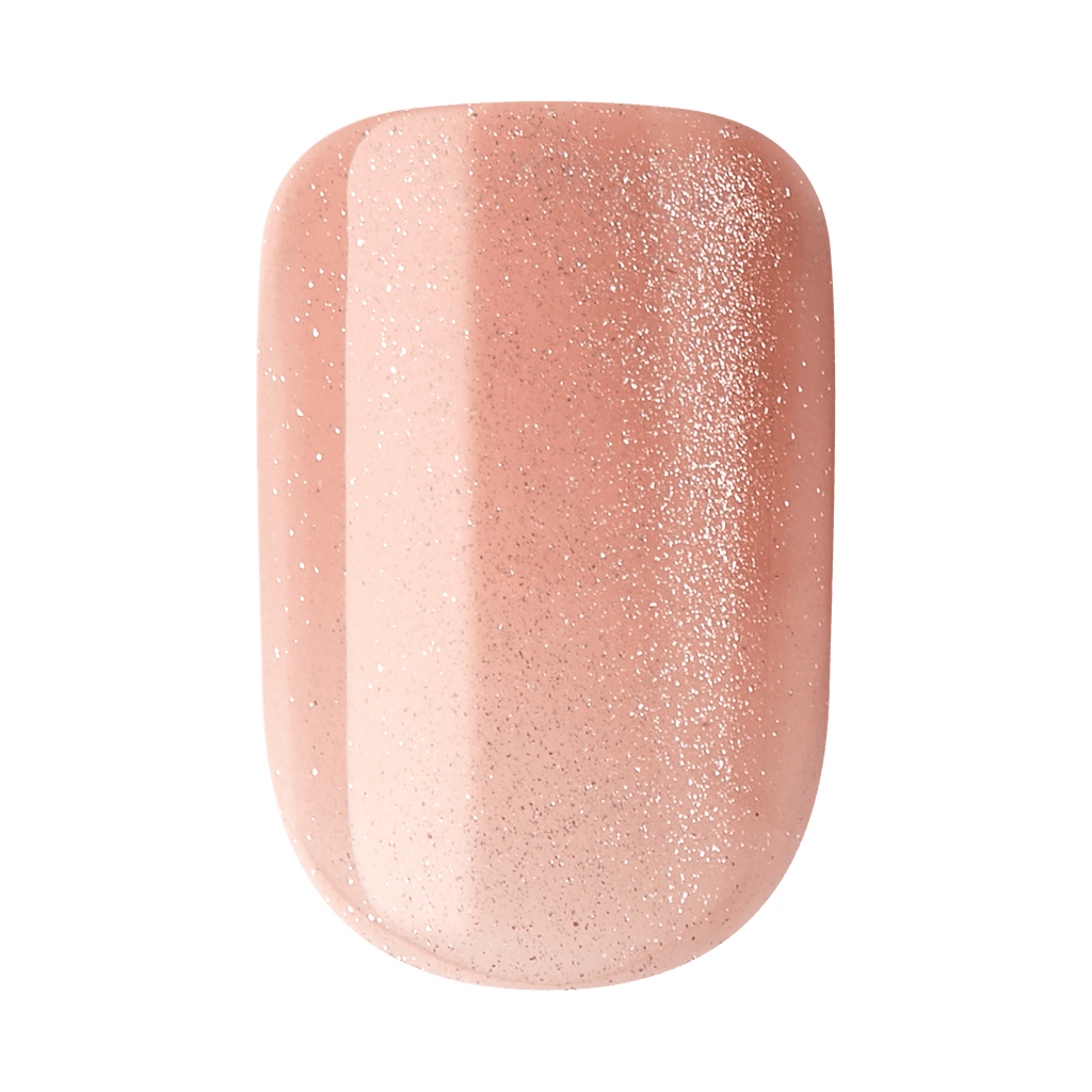 colorFX by Impress No Glue Fake Press On Nails - Starstruck | Solid, Beige, Short, Squoval, Manicure