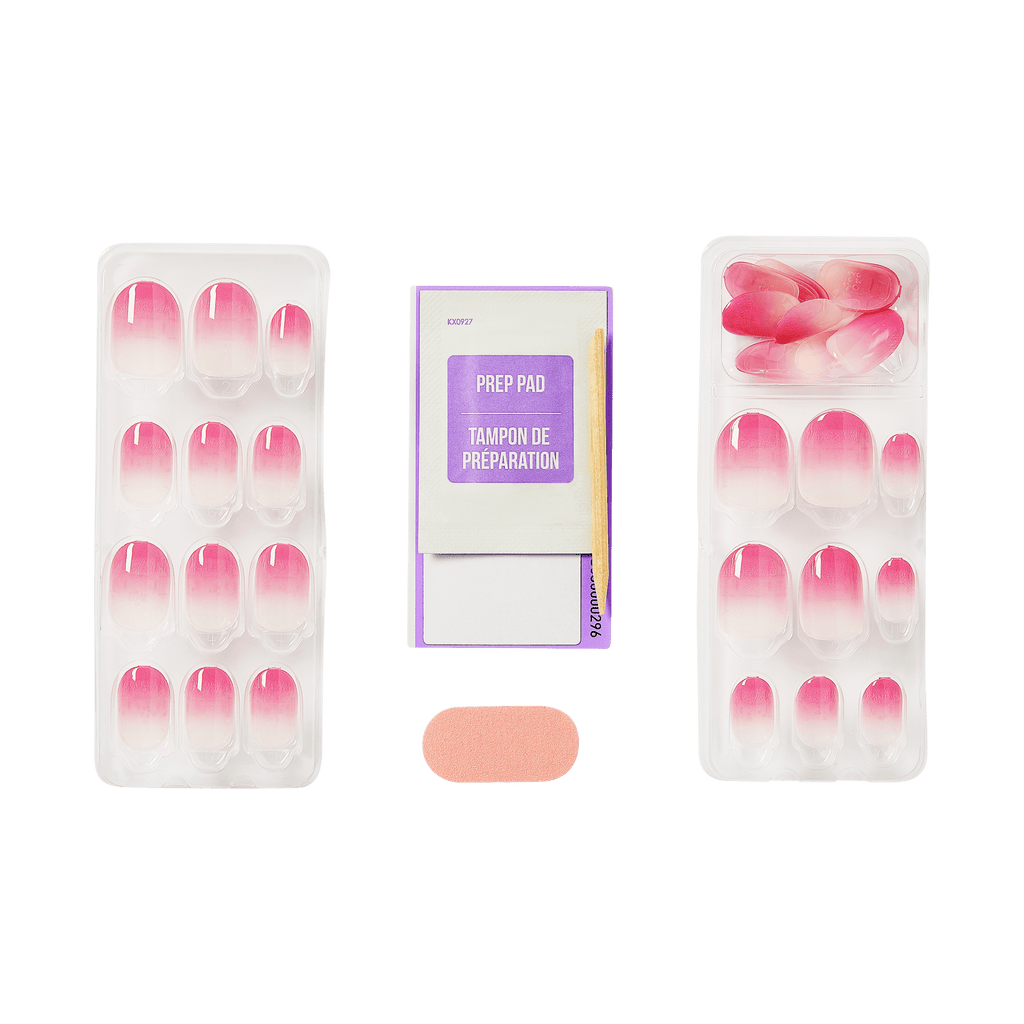 Impress Design No Glue Fake Press On Nails - Secretly Yours | Design, Pink, Short, Oval, Manicure