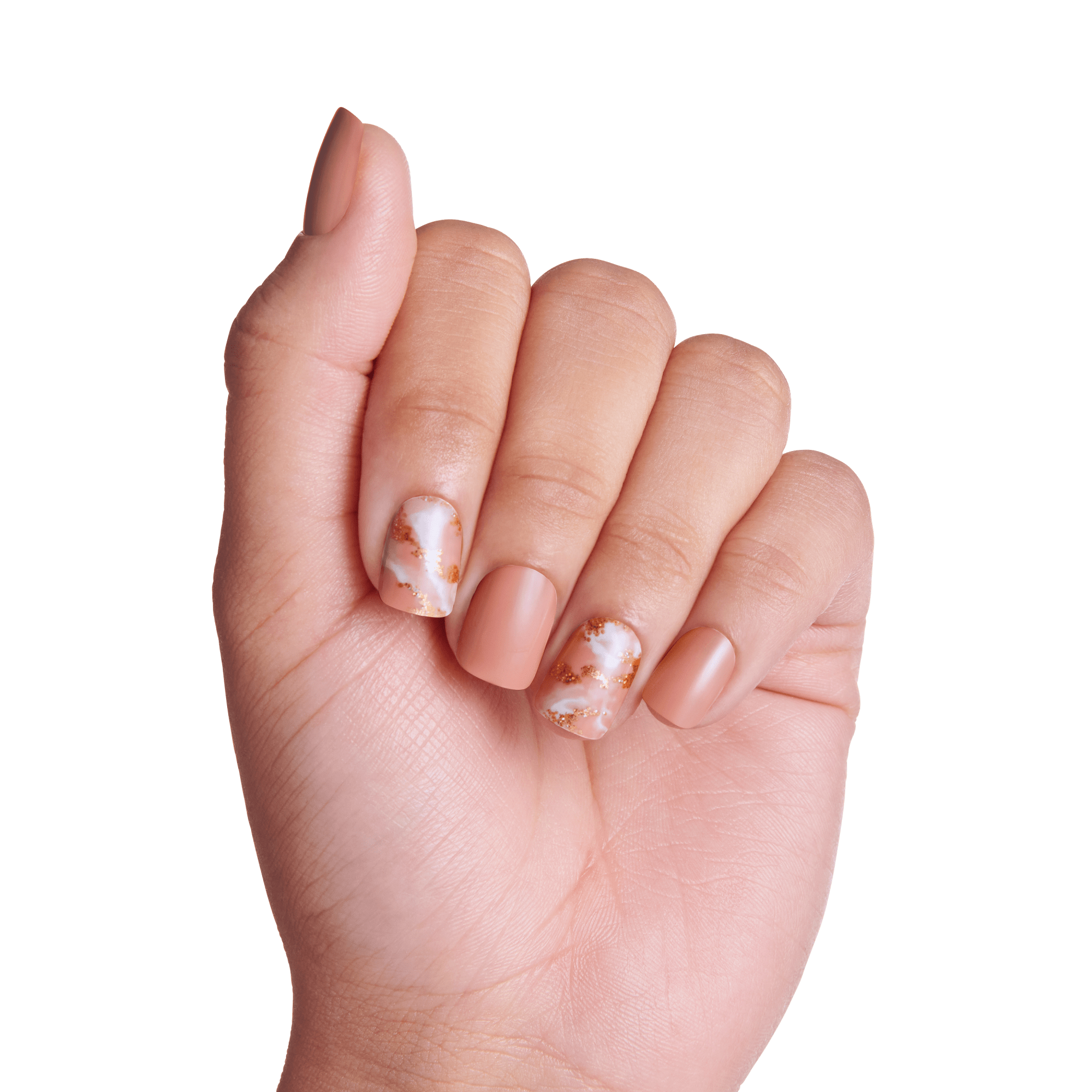 Impress Design No Glue Fake Press On Nails - Kingdom | Design, Pink, Short, Squoval, Manicure