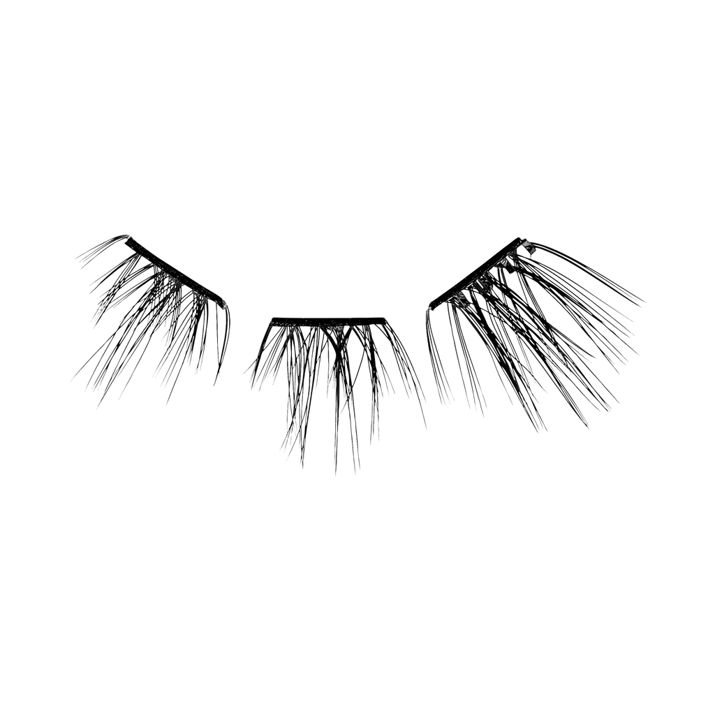 Impress Falsies Pre-Glued False Eyelashes Minipack - Lavish | 12 Lash Clusters, With Mini Applicator, 12mm-14mm