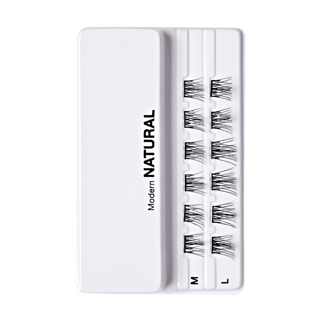 Impress Falsies Pre-Glued False Eyelashes Minipack - Modern | 12 Lash Clusters, 12mm-14mm