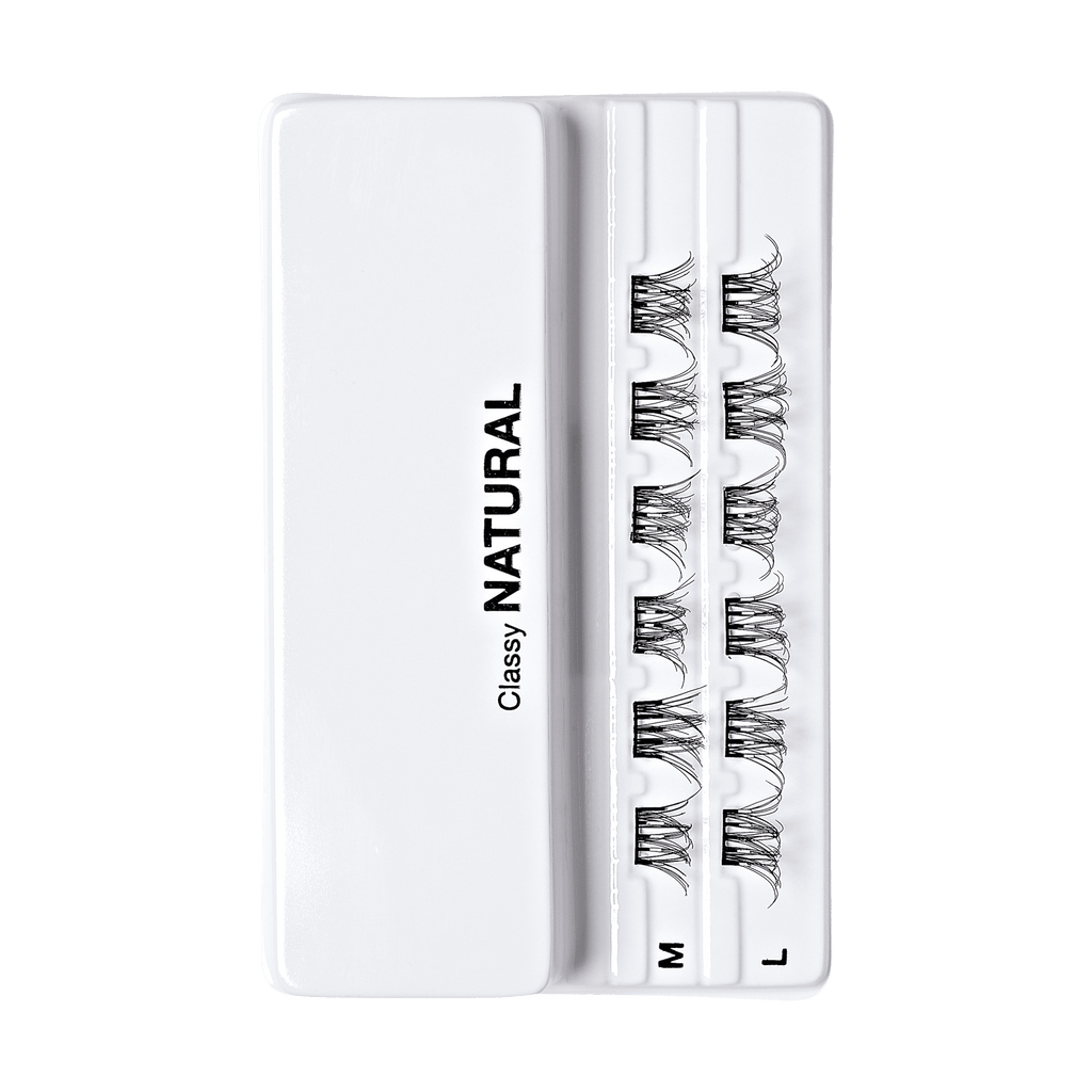Impress Falsies Pre-Glued False Eyelashes Minipack - Classy | 12 Lash Clusters, 10mm-12mm