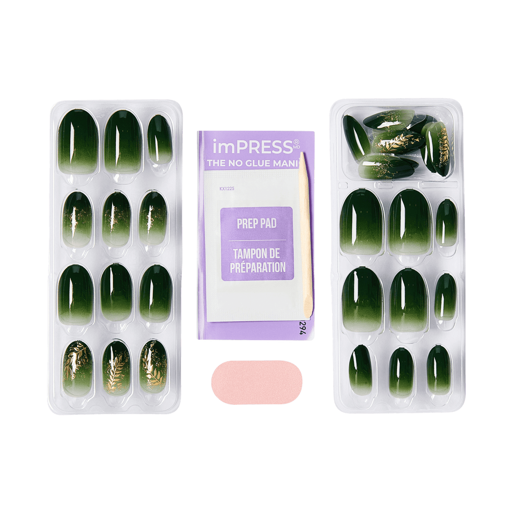 Impress X WICKED: FOR GOOD | Defy Expectations | Design, Green, Medium, Oval, Manicure