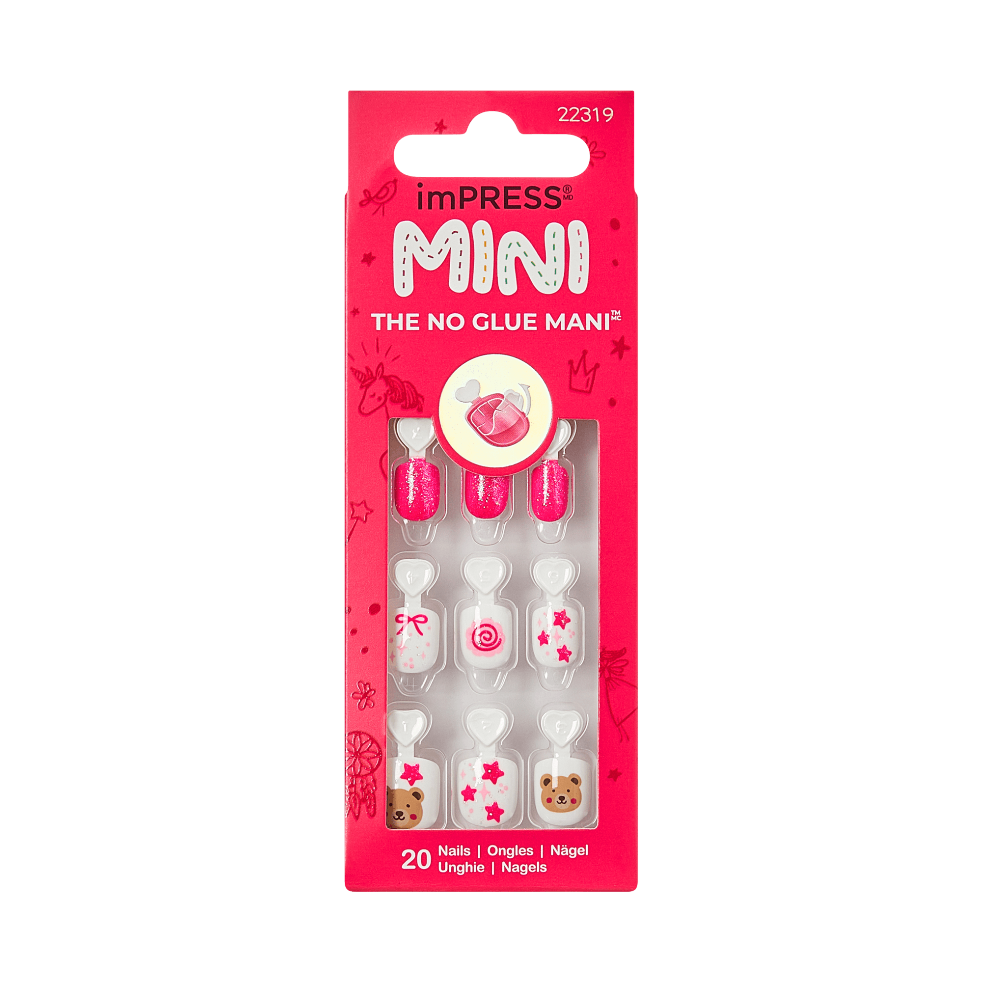 Impress Kids No Glue Fake Press On Nails - My Girl | Design, Pink, Kids, Squoval, Manicure