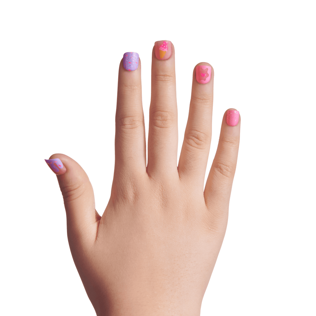 Impress Kids No Glue Fake Press On Nails - Fairy Sparkle | Design, Multicolor, Kids, Squoval, Manicure