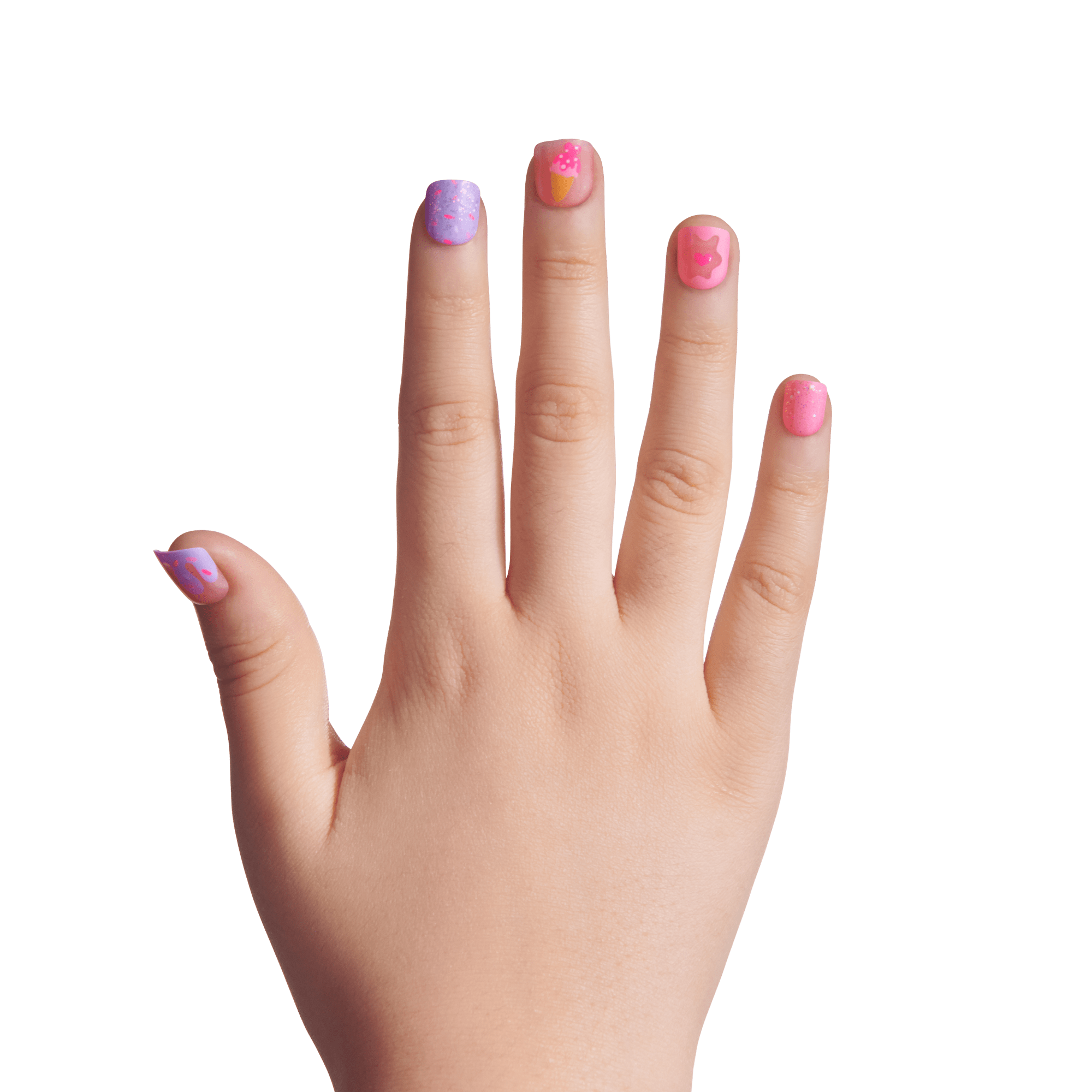 Impress Kids No Glue Fake Press On Nails - Fairy Sparkle | Design, Multicolor, Kids, Squoval, Manicure