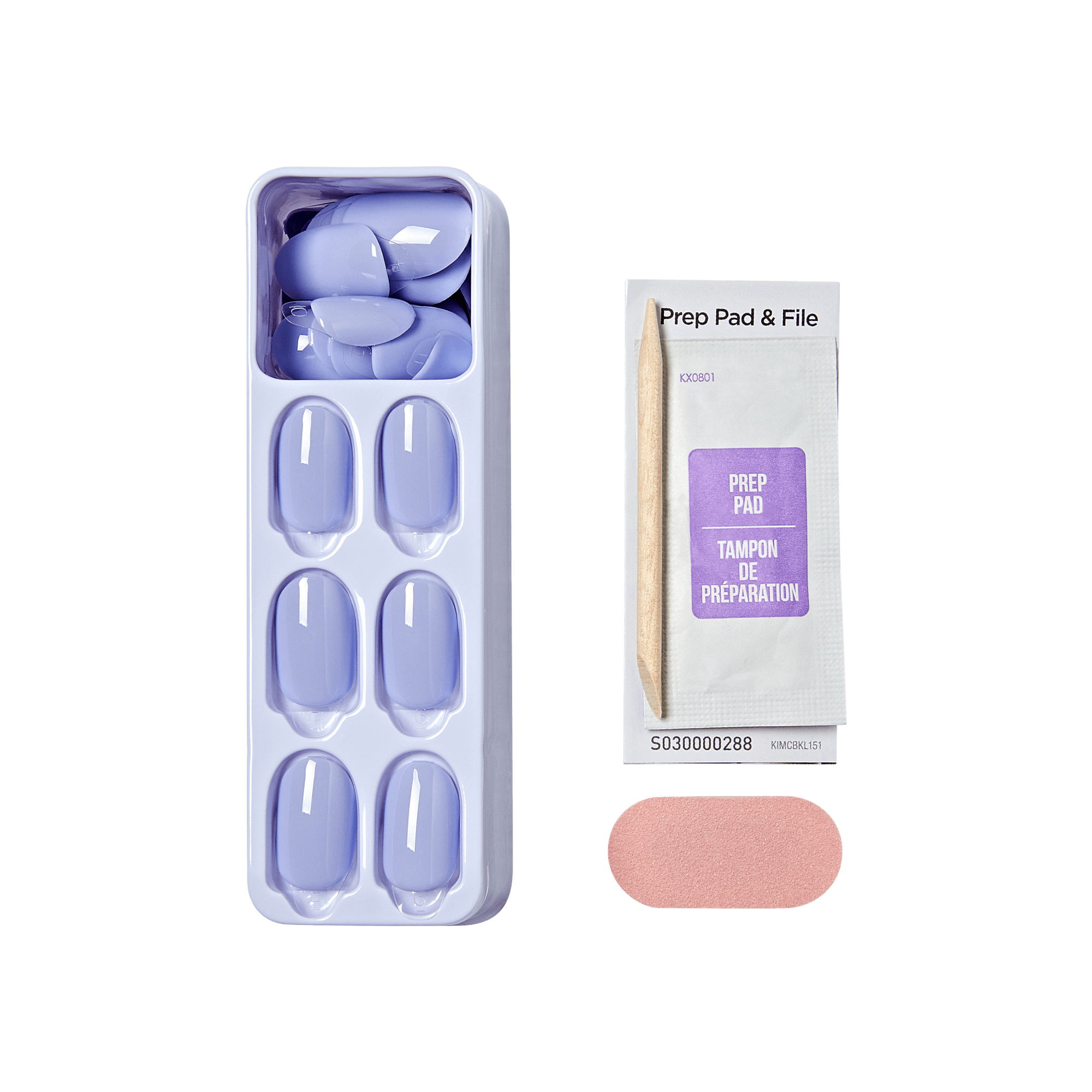 Impress Color No Glue Fake Press On Nails - The Answer | Solid, Purple, Short, Oval, Manicure