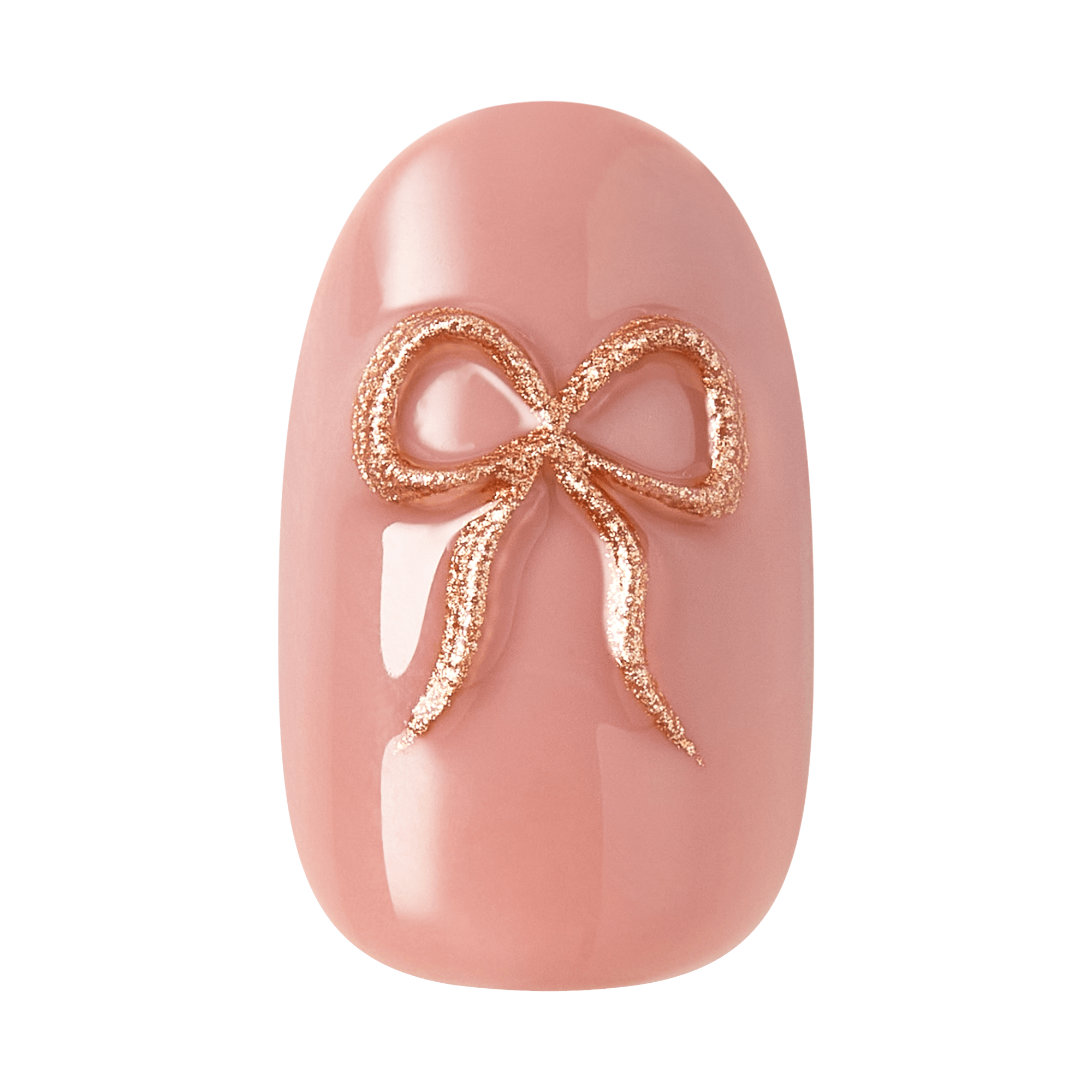 Impress Design No Glue Fake Press On Nails - Close To You | 3D Solid, Pink, Short, Oval, Manicure