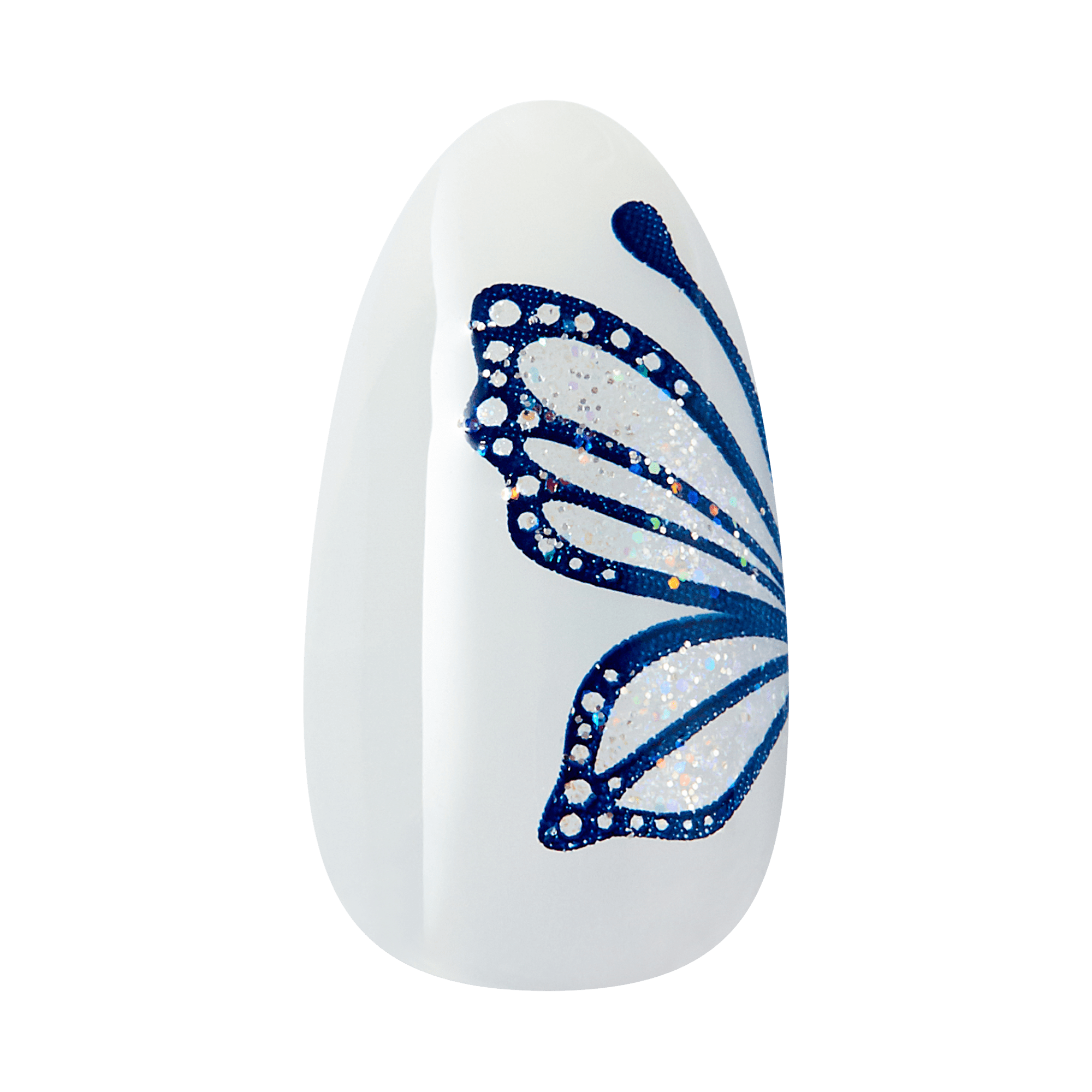 Impress Design No Glue Fake Press On Nails - Dazzle | Design, White, Medium, Almond, Manicure