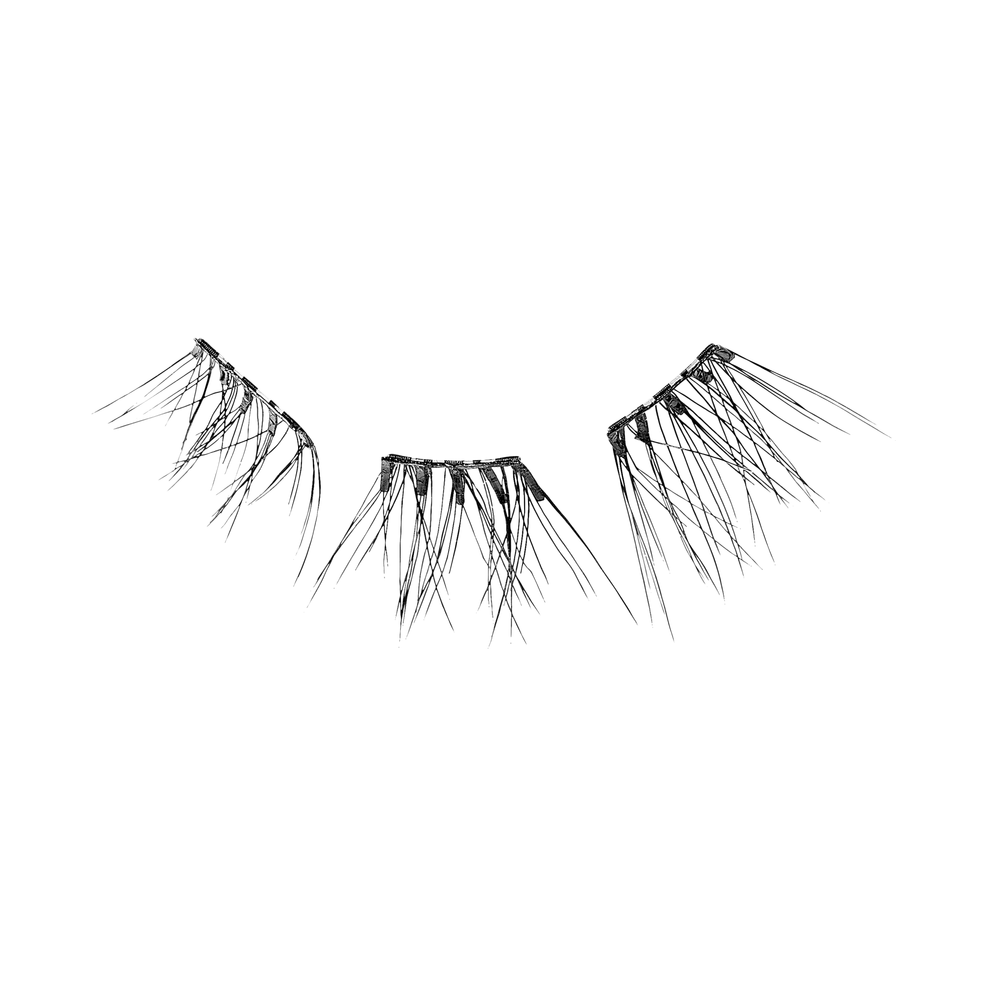 Impress Falsies Pre-Glued False Eyelashes Minipack - Classy | 12 Lash Clusters, With Mini Applicator, 10mm-12mm