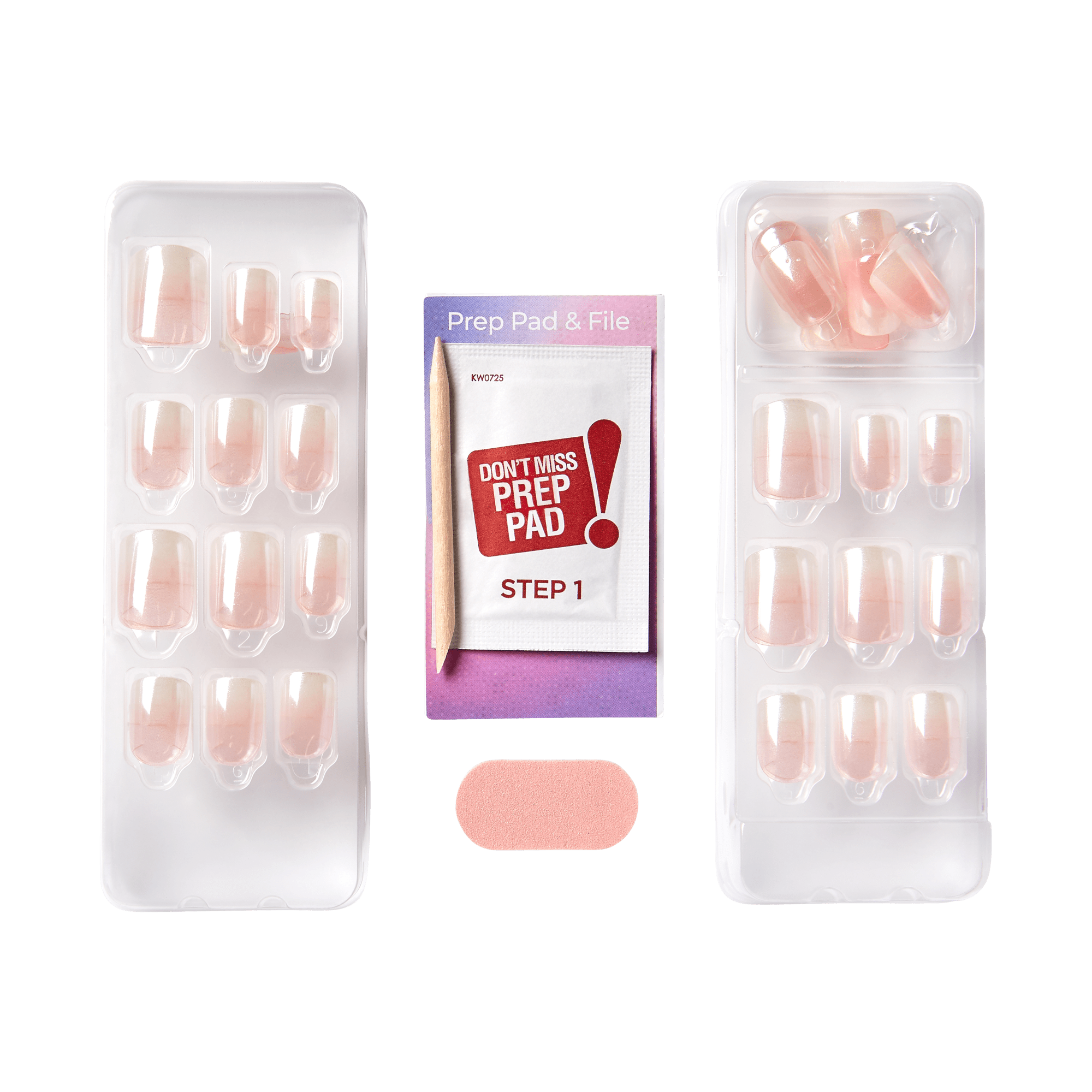 colorFX by Impress No Glue Fake Press On Nails - Connection | Solid, White, Short, Squoval, Manicure
