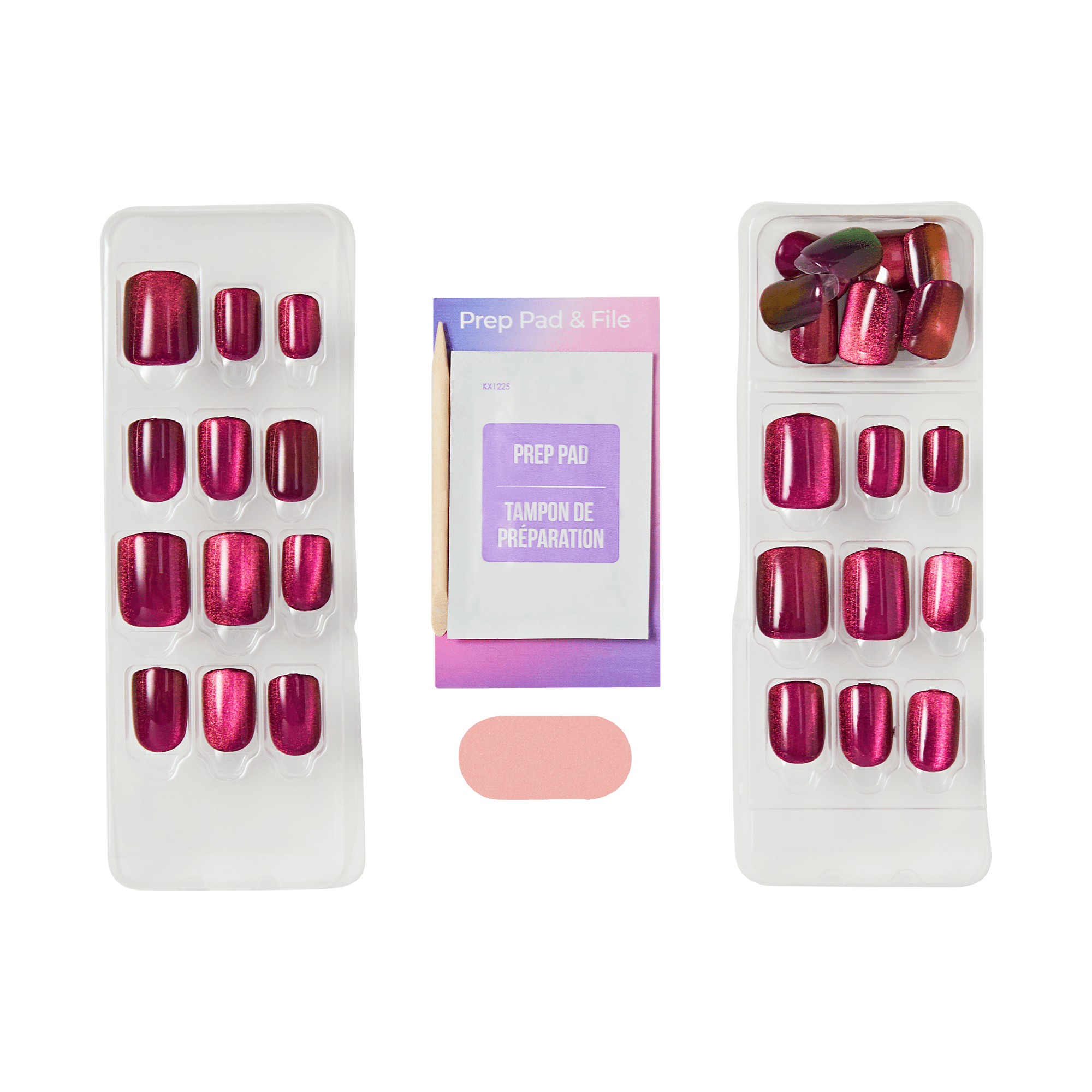 colorFX by Impress No Glue Fake Press On Nails - Levels | Solid, Pink, Short, Squoval, Manicure