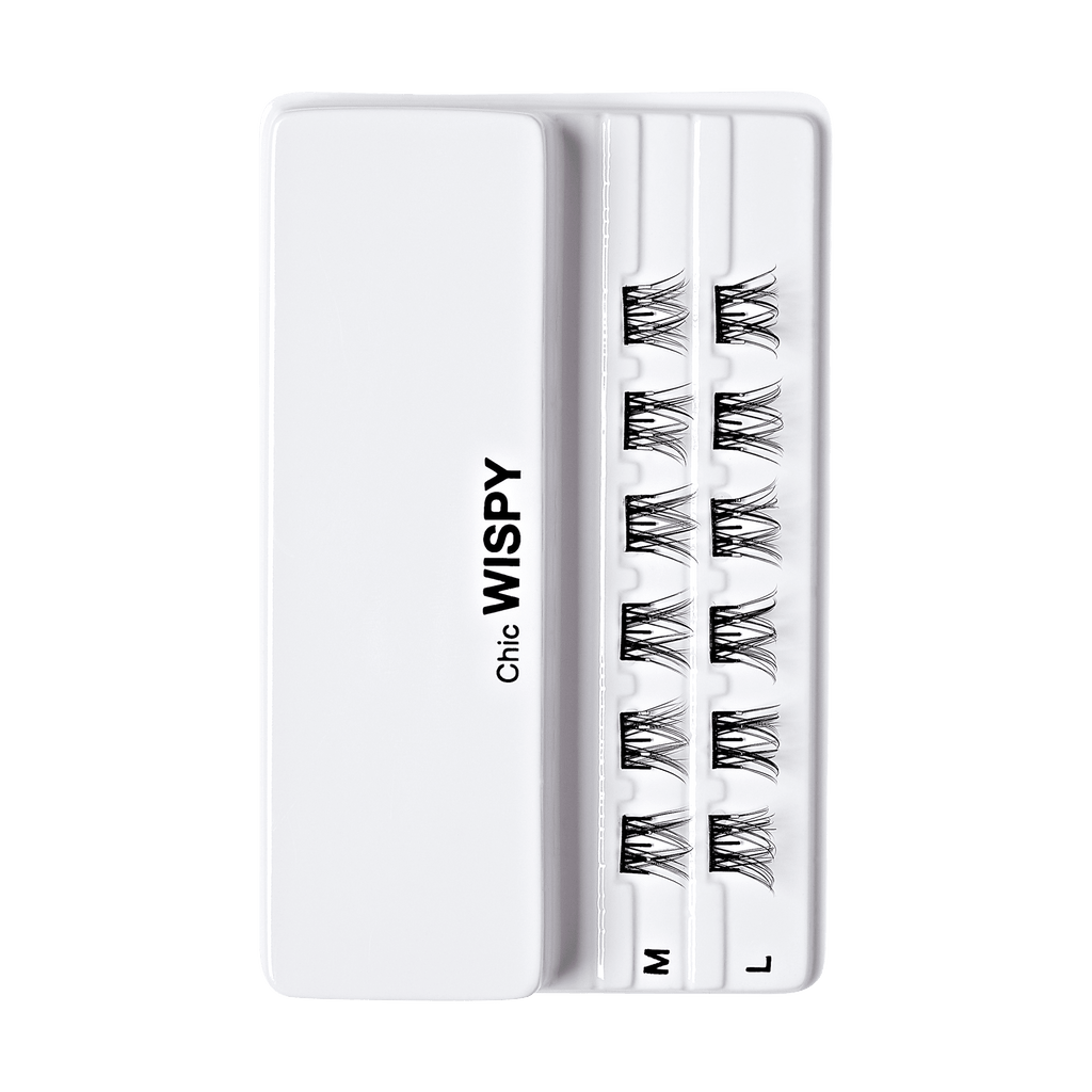 Impress Falsies Pre-Glued False Eyelashes Minipack - Chic | 12 Lash Clusters, 12mm-14mm