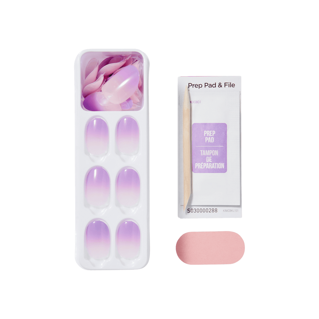 Impress Color No Glue Fake Press On Nails - Take A Chance | Design, Purple, Short, Oval, Manicure