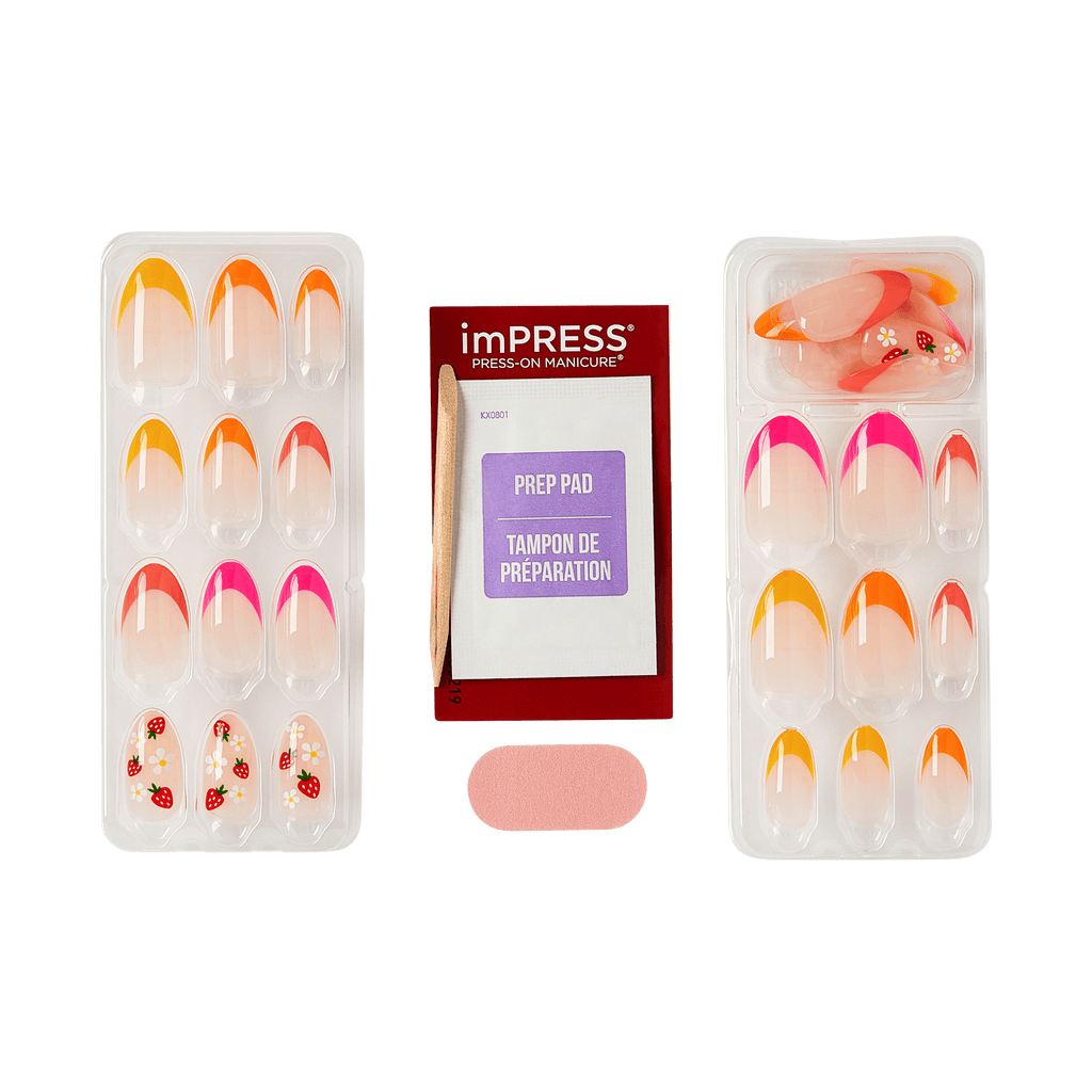 Impress Design No Glue Fake Press On Nails - Utopian | Design, Multicolor, Medium, Almond, Manicure