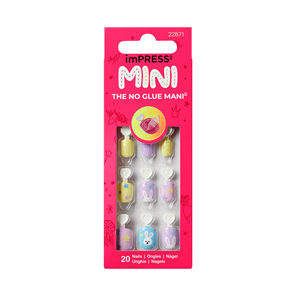 Impress Kids No Glue Fake Press On Nails - Easter Charm | Design, Multicolor, Kids, Squoval, Manicure