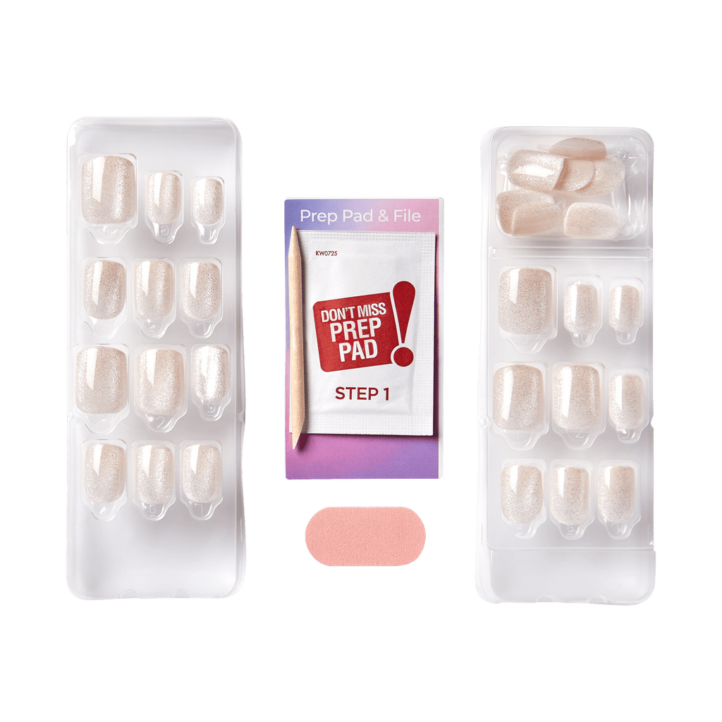 colorFX by Impress No Glue Fake Press On Nails - Rebel | Solid, White, Short, Squoval, Manicure