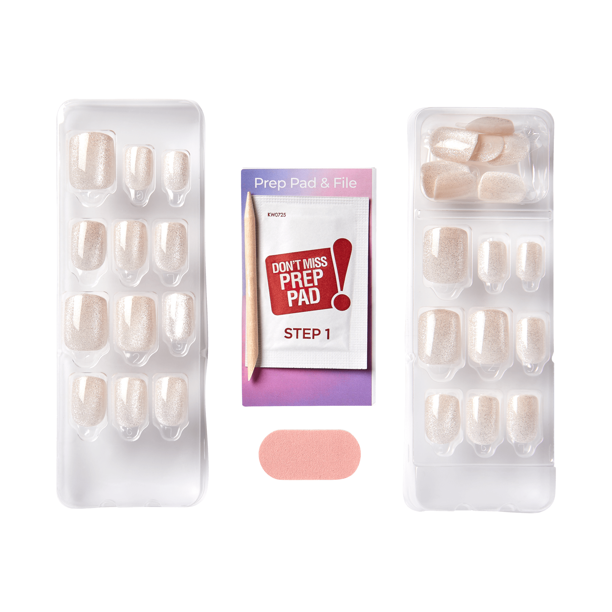 colorFX by Impress No Glue Fake Press On Nails - Rebel | Solid, White, Short, Squoval, Manicure