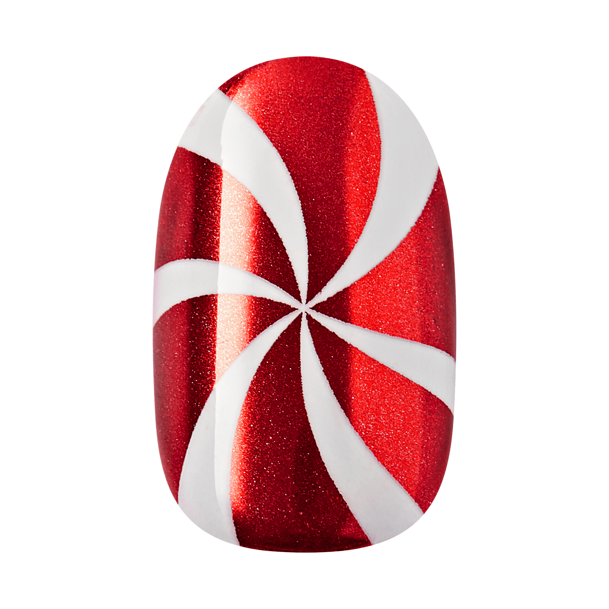 Impress Holiday Design No Glue Fake Press On Nails - Merry n Bright | Design, Red, Short, Oval, Manicure