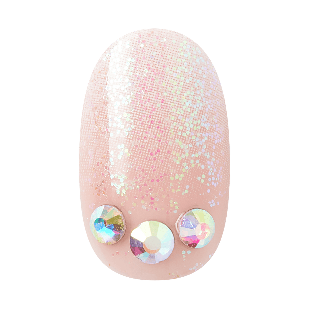 Impress Design No Glue Fake Press On Nails - Even Better | 3D & Jewel Design,  Pink, Short, Oval, Manicure