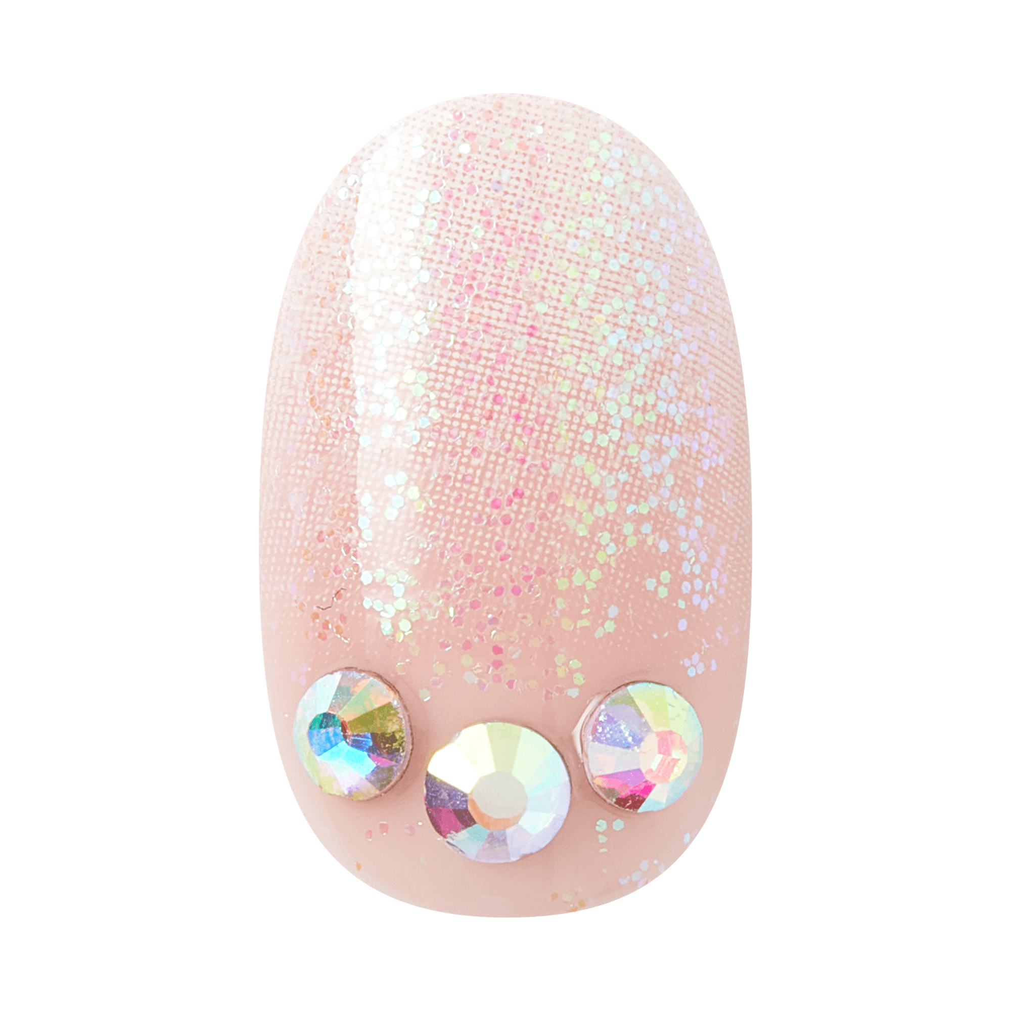 Impress Design No Glue Fake Press On Nails - Even Better | 3D & Jewel Design,  Pink, Short, Oval, Manicure