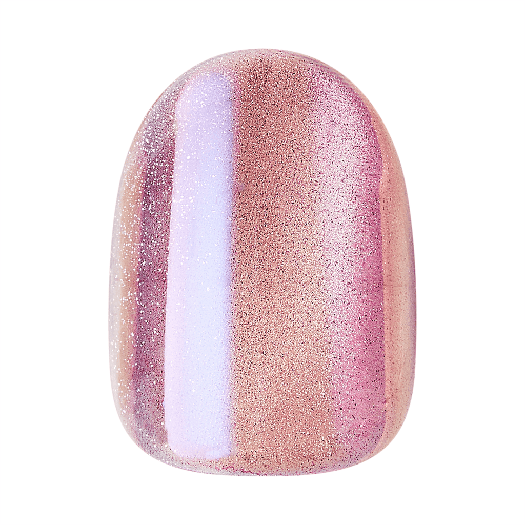 colorFX by Impress No Glue Fake Press On Nails - Starry | Solid, Pink, Short, Oval, Manicure