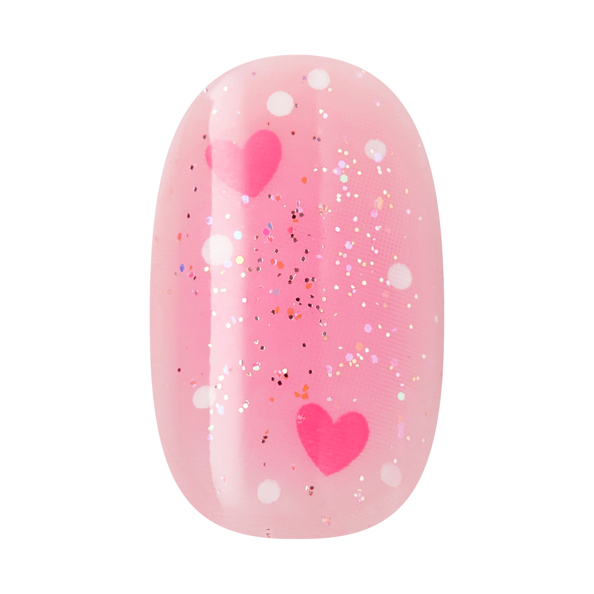 Impress Design No Glue Fake Press On Nails - Cupid Love | 3D & Jewel Design,  Pink, Short, Oval, Manicure