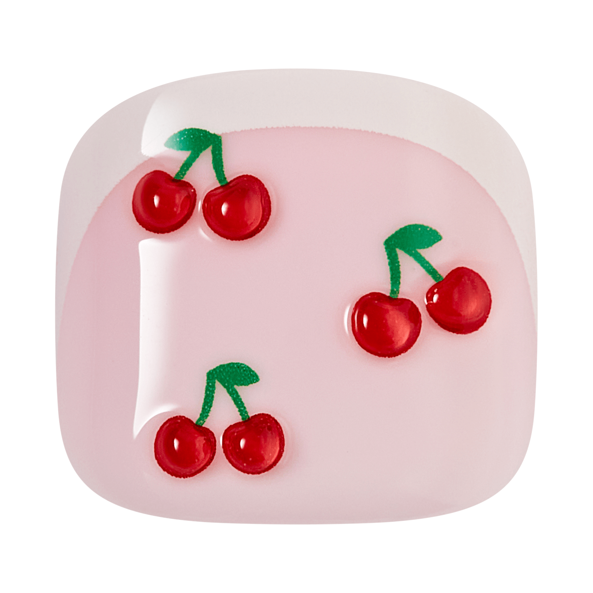 Impress Design No Glue Fake Press On Toenails - Sweet Life | French Design, Red, Short, Squoval, Pedicure