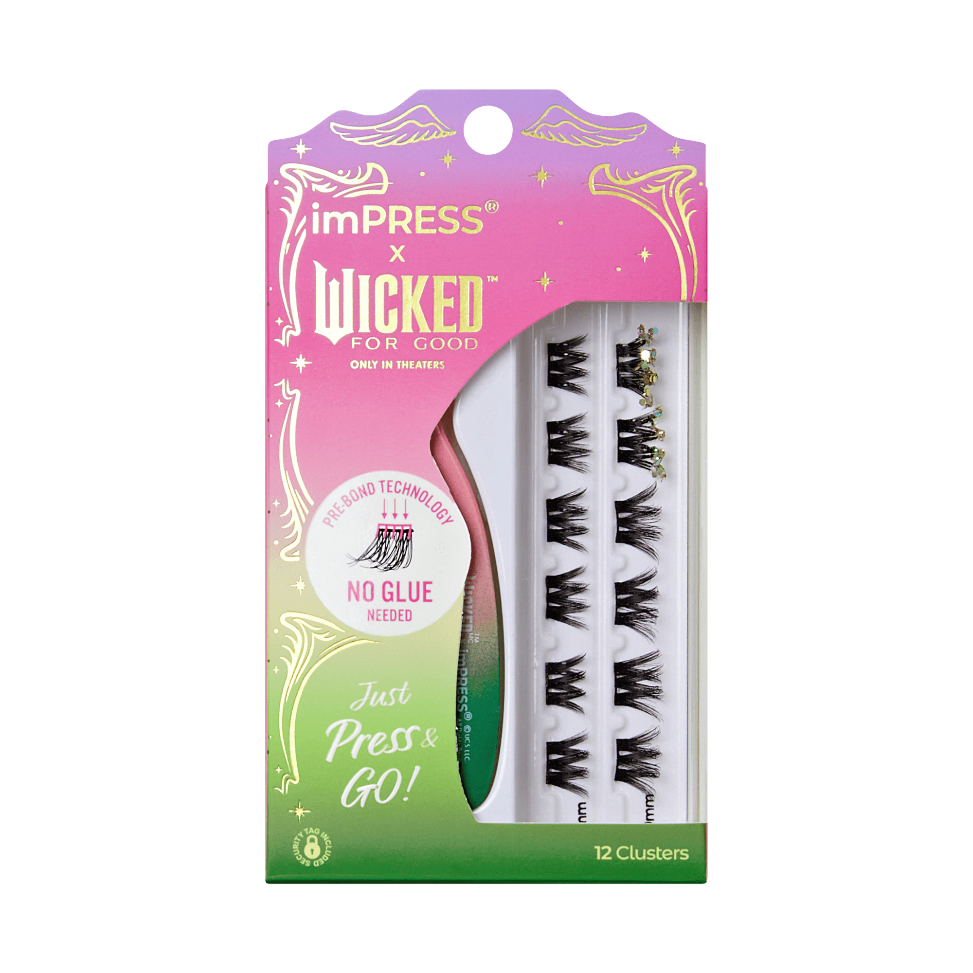 Impress X WICKED: FOR GOOD | Fly…Fly! | 12 Lash Clusters, 8mm-10mm