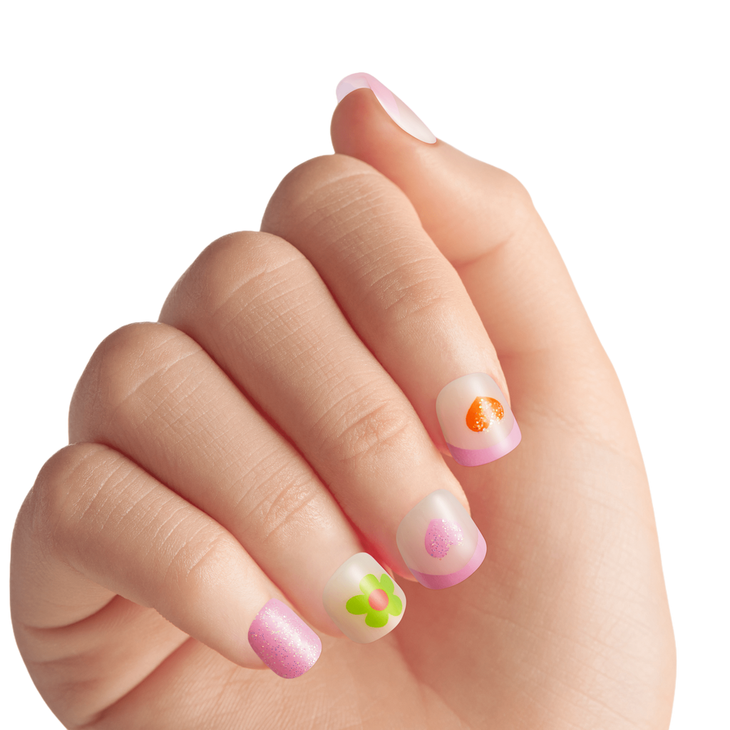 Impress Kids No Glue Fake Press On Nails - Fairy Song | Design, Pink, Kids, Squoval, Manicure