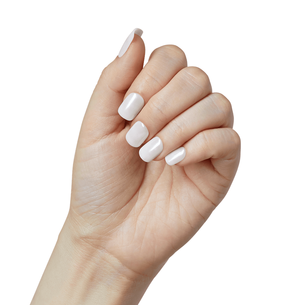 colorFX by Impress No Glue Fake Press On Nails - Universal | Solid, White, Short, Squoval, Manicure