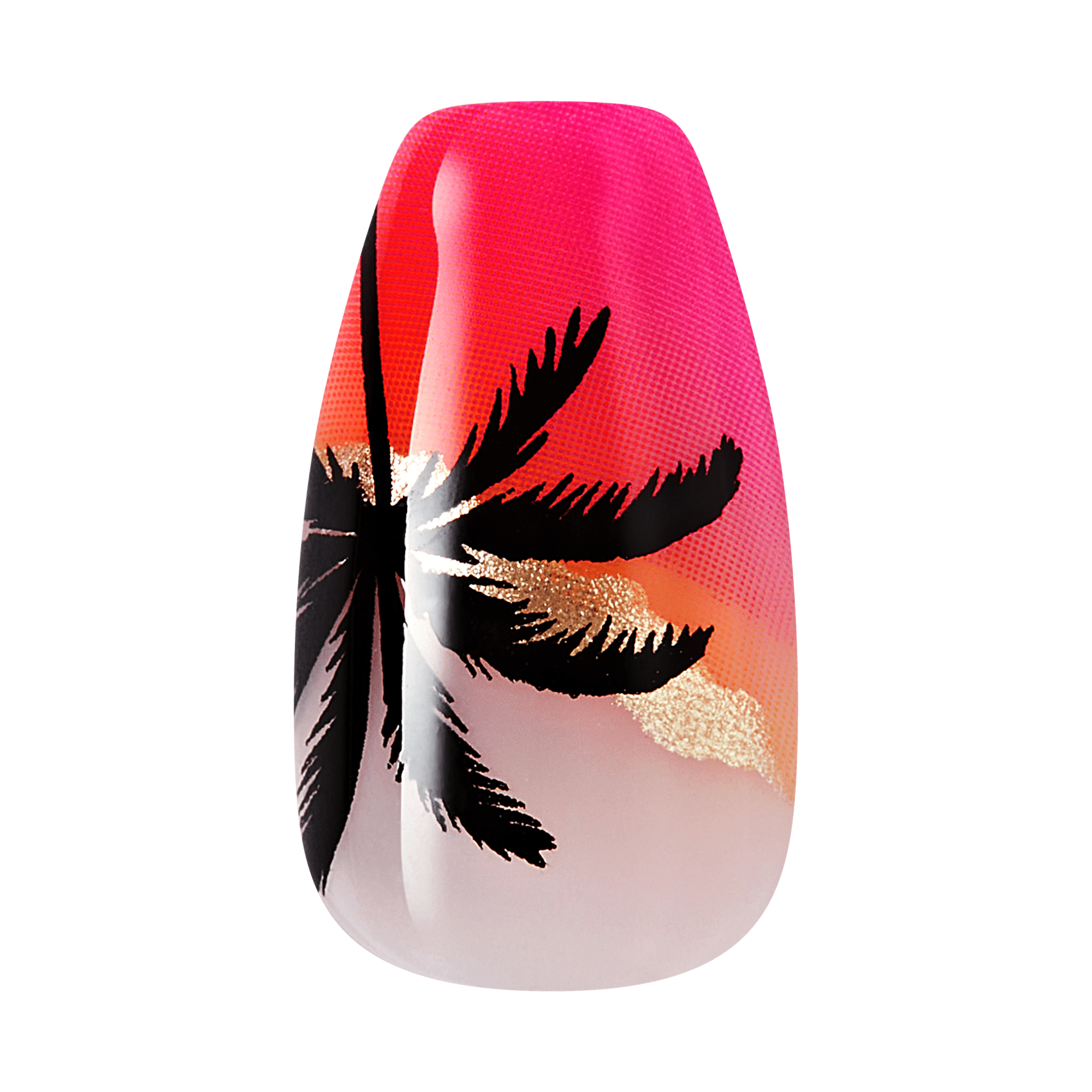 Impress Design No Glue Fake Press On Nails - Sol | Design, Multicolor, Medium, Coffin, Manicure