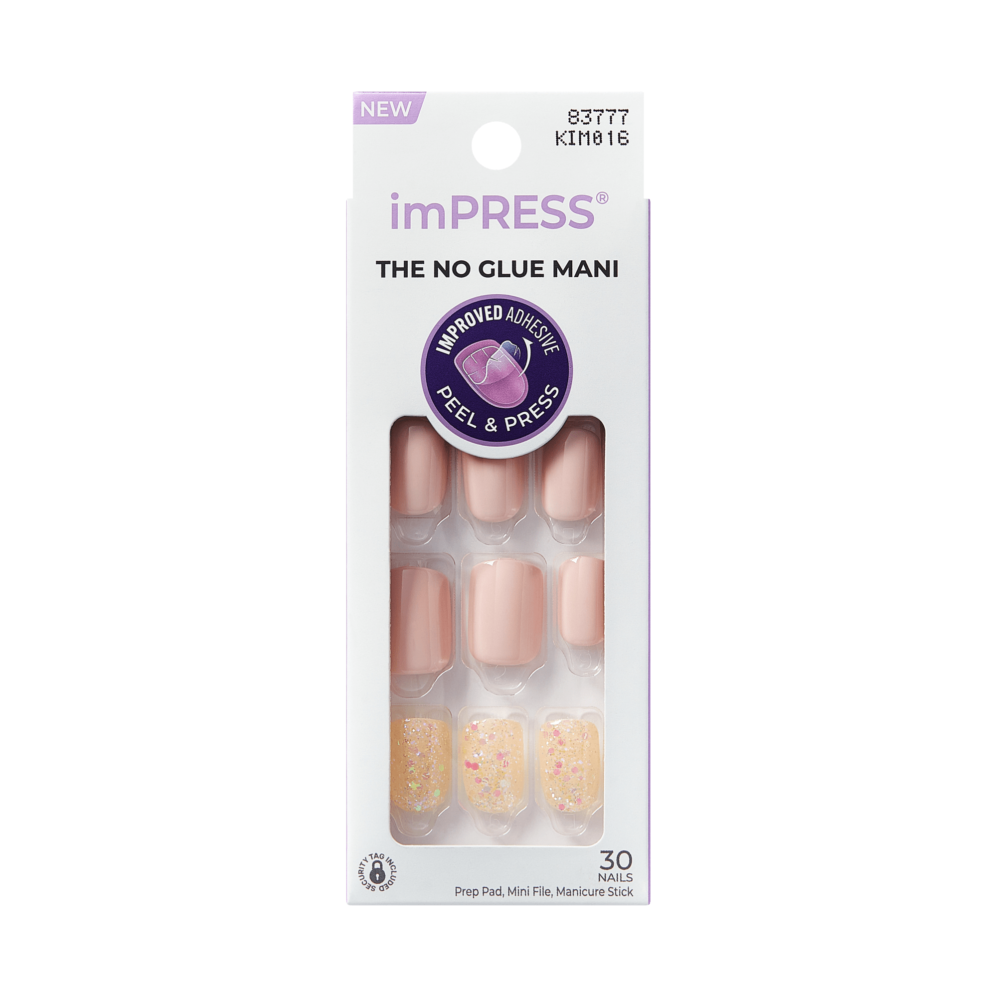 Impress No Glue Fake Press On Nails - Dorothy | Design, Pink, Short, Squoval, Manicure