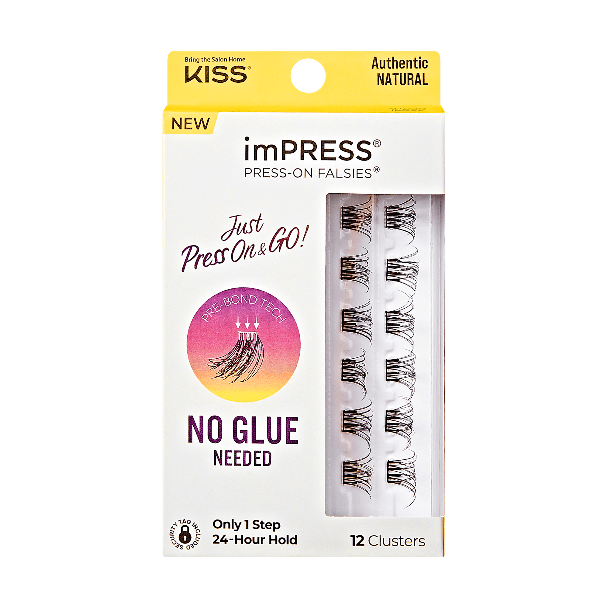 Impress Falsies Pre-Glued False Eyelashes Minipack - Authentic | 12 Lash Clusters, 12mm-14mm