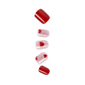 Impress Design No Glue Fake Press On Nails - Good 4 You | Design, Pink & Red, Short, Squoval, Manicure