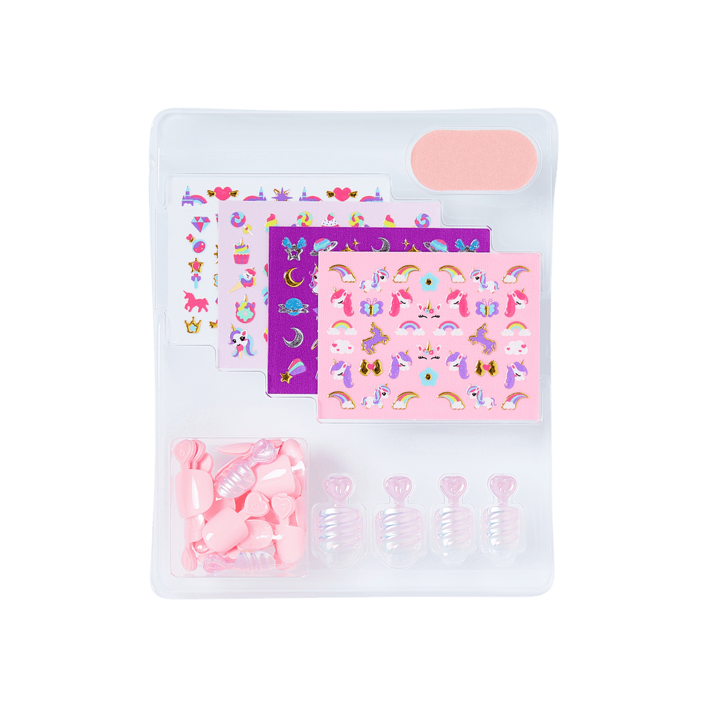 Impress Mini Nail Artist Kit No Glue Fake Press On Nails - Unicorn Dream | Design, Multicolor, Kids, Squoval, Manicure