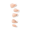 Impress French No Glue Fake Press On Nails - Glimpse | 3D & Jewel French, White, Medium, Coffin, Manicure