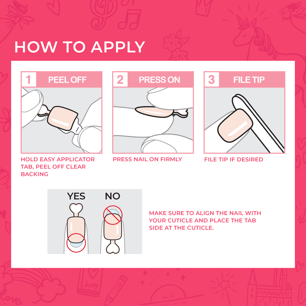 Impress Nail Art No Glue Fake Press On Nails - Nail Artist Kit | Design, Pink, Kids, Squoval, Manicure