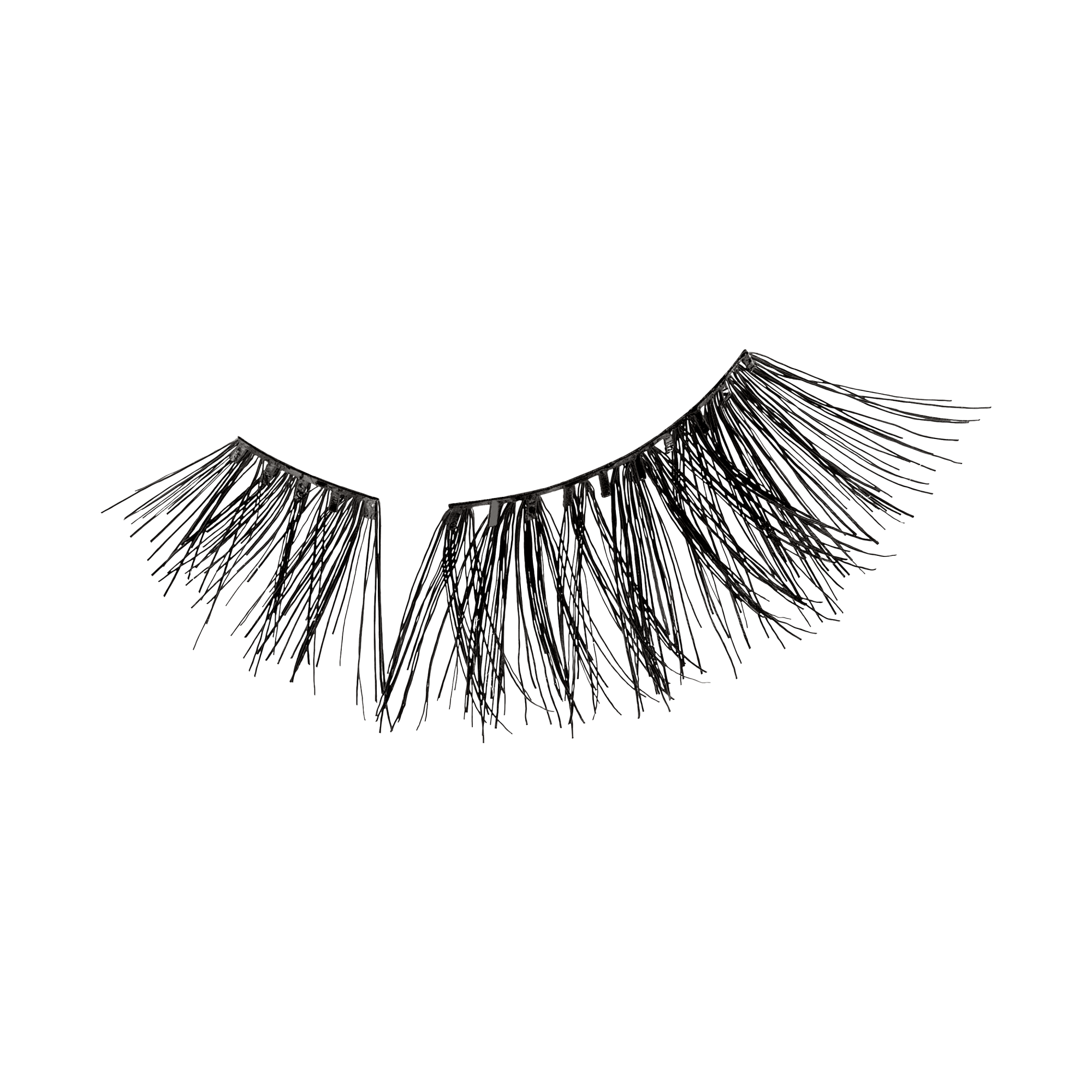 Impress Falsies easy tab Pre-Glued False Eyelashes - Demi Wispy | 1 Pair of Half Lash & 2 Lash Clusters, 8mm-13mm