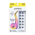 Impress Falsies Pre-Glued False Eyelashes Minipack - Modern | 12 Lash Clusters, With Mini Applicator, 12mm-14mm