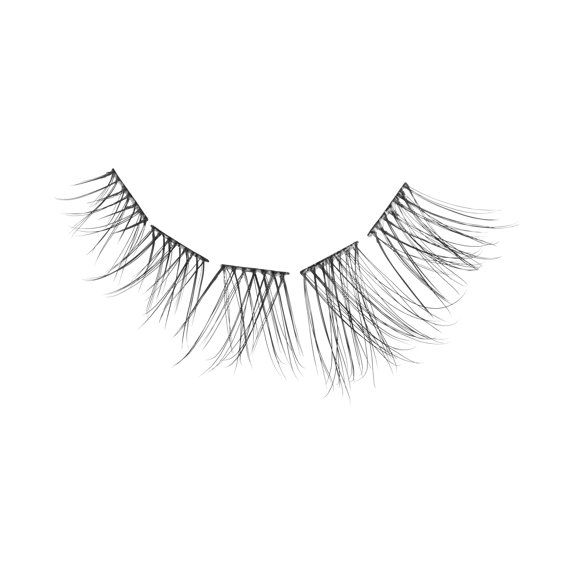 Impress Falsies Long Lasting Pre-Glued False Eyelashes - Demi Natural | 48 Lash Clusters, Up To 5 Day Wear, 8mm-16mm
