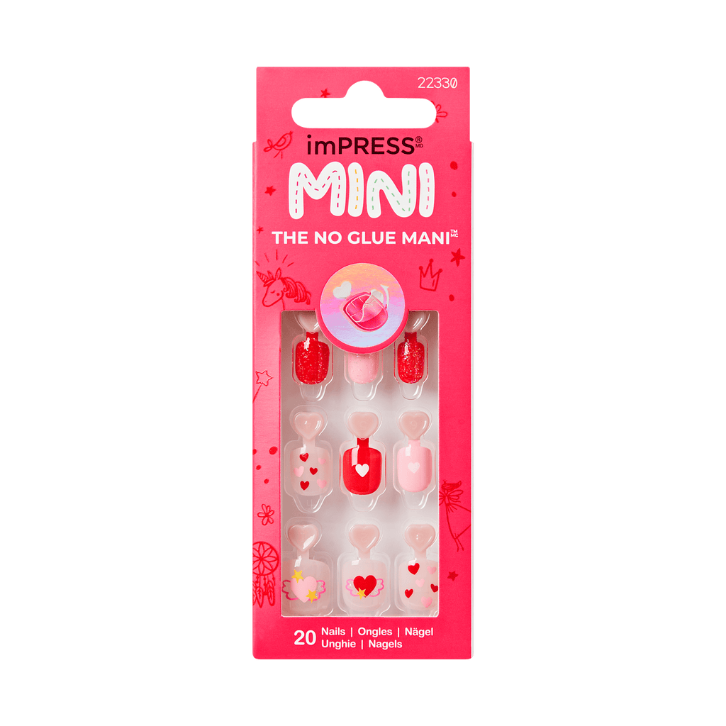 Impress Kids No Glue Fake Press On Nails - Your Smile | Design, Multicolor, Kids, Squoval, Manicure