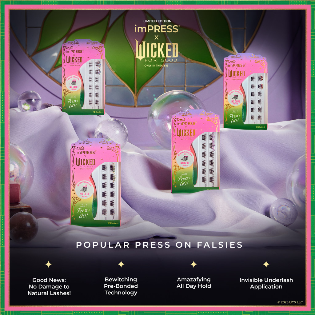 Impress X WICKED: FOR GOOD | Fly…Fly! | 12 Lash Clusters, 8mm-10mm
